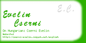 evelin cserni business card